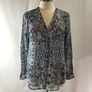 Calvin Klein snakeskin print blouse